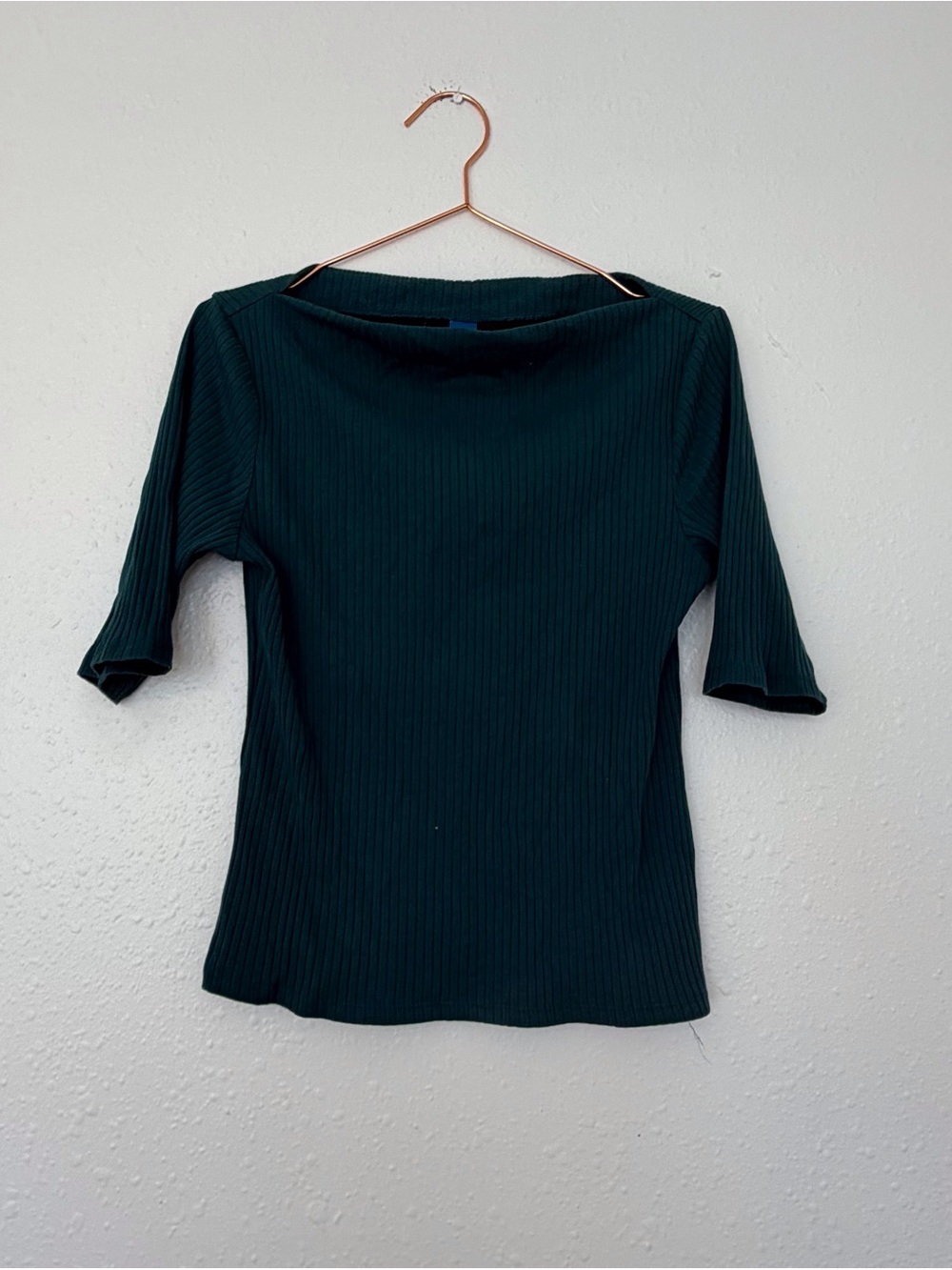 Old Navy Ribbed Short-Sleeve Top in Dark Teal